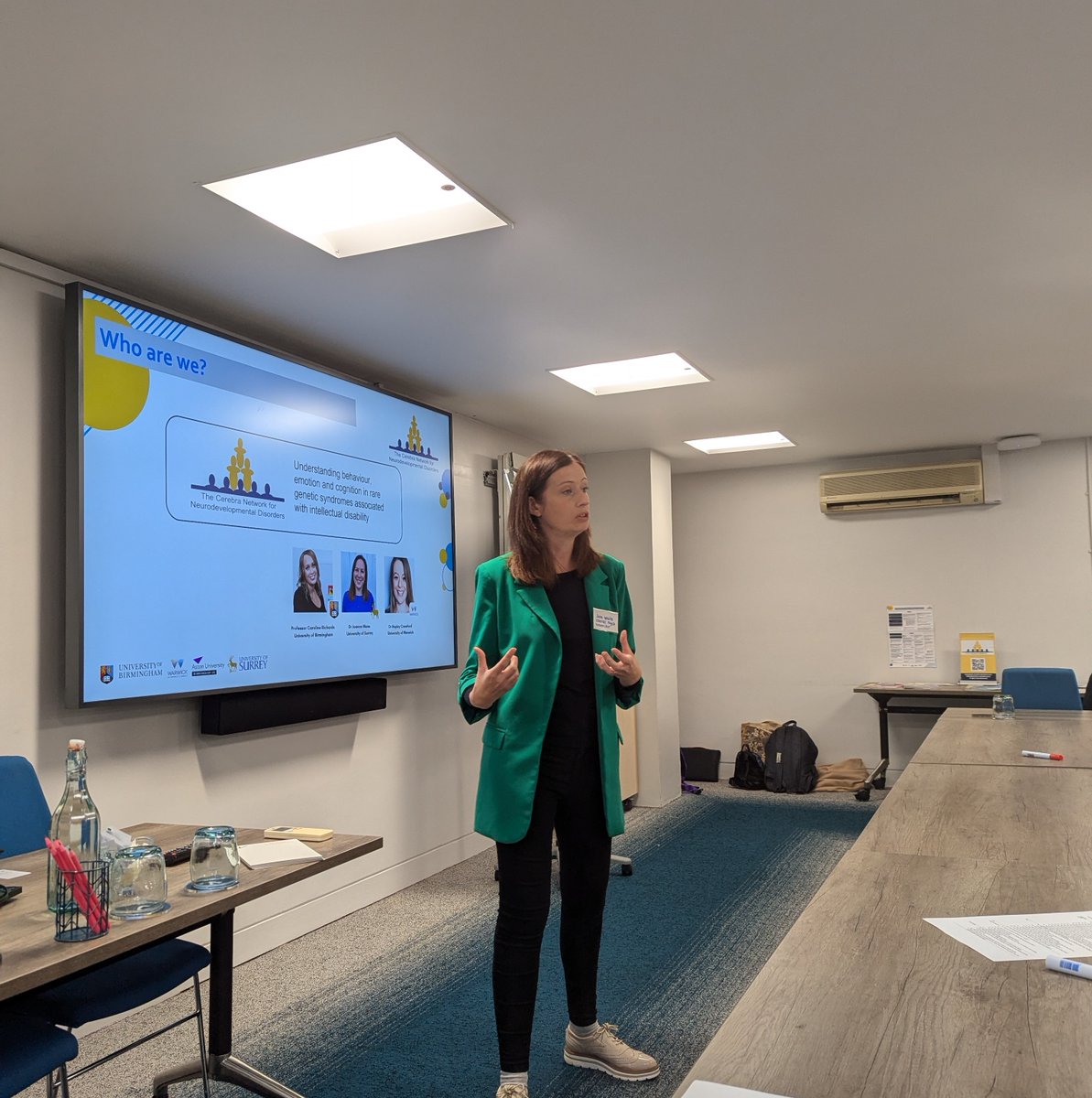 CerebraNetwork's tweet image. Today's @CerebraNetwork @AstonUniversity event has just started: 'Working together to improve outcomes for people with #LearningDisabilities.' Here's @Waite_Aston giving an overview of Aston/Cerebra Network #LearningDisabilityResearch to #HealthService clinicians & practitioners.