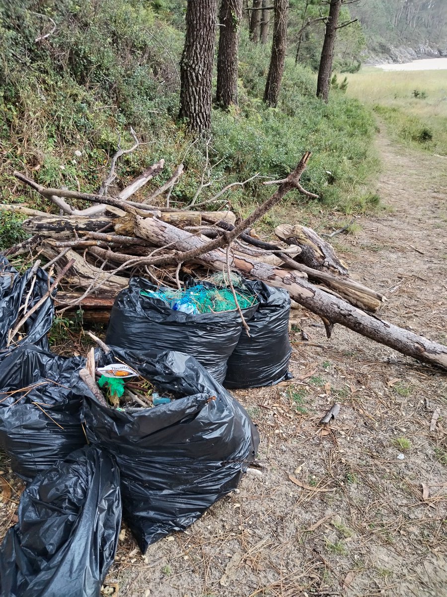 Esto es lo que se encuentra el turista al llegar a Playa Barreira, en Leis. No hay ni una papelera, es una lastima que el Ayuntamiento de Muxia no se preocupe un poco más de este espacio tan precioso