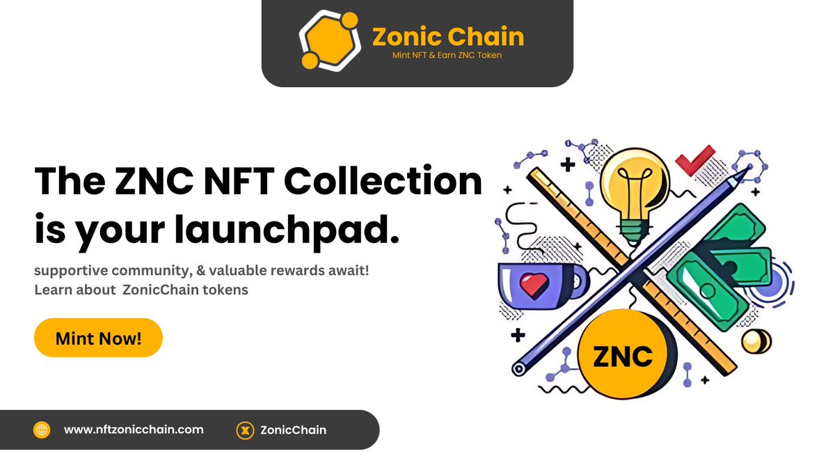 ✨There's more to ZNC #NFTs than meets the eye!  Free points, early access to future projects, &amp; a chance to redefine digital ownership. Mint yours today &amp; explore the possibilities!  #NFTProject #ZonicChain #Blockchain #Bitcoin #Ethereum #altcoin #Binance