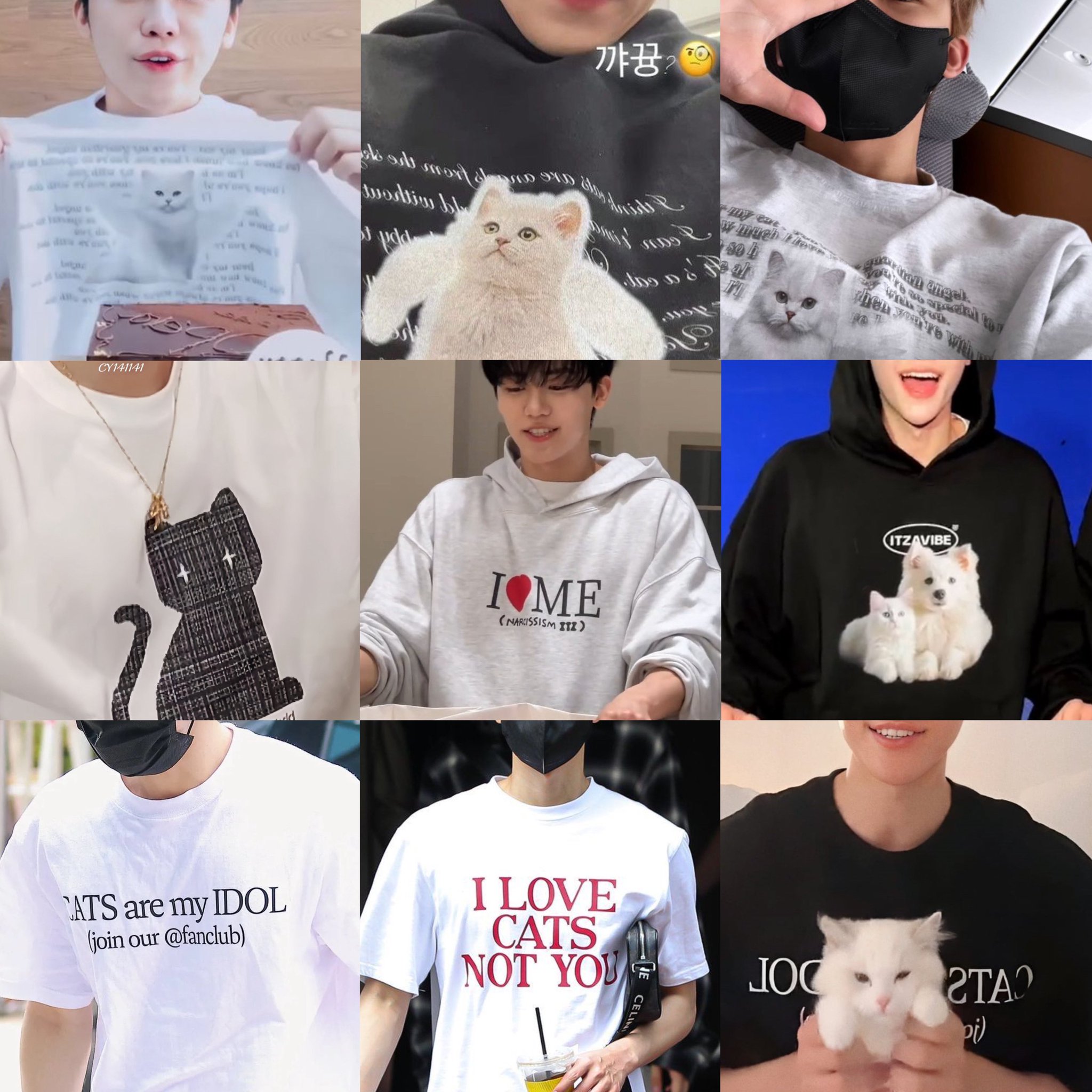 【ITZAVIBE】LOVE CRYING CAT long-sleeved★ NCT JAEMIN 着用 NCT Sweater itzavibe LOVE CRYING CAT BORN IN 2001 Long
