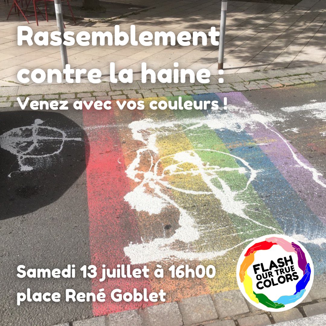 12 jours, c’est la durée de vie de ce passage piéton arc-en-ciel installé par la ville d’Amiens pour la Marche des Fiertés d’Amiens 🌈❌ Il avait pour but d’apporter son soutien face aux violences que subissent l’ensemble de la communauté LGBTQIA+.