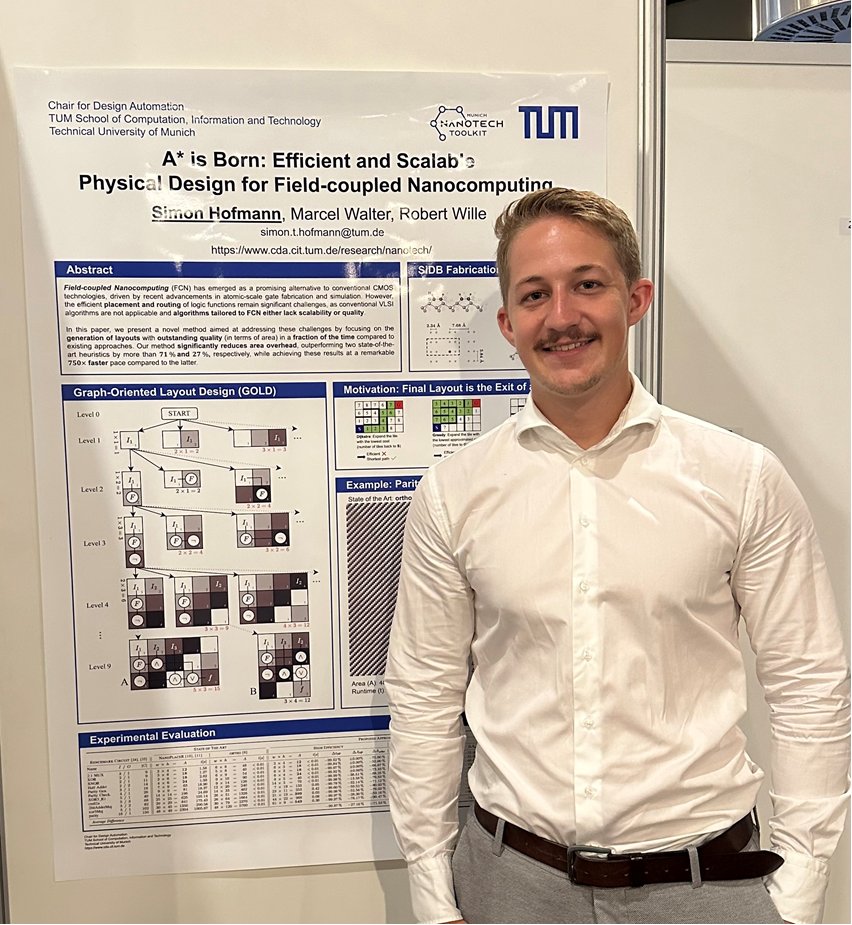 rbrtwll's tweet image. A* is born! And his name is Simon Hofmann!😅 Seriously, A* obviously is a powerful method that has been very successfully used in #DesignAutomation in the past. Today at @IEEENANO_Conf, Simon showed how to use this potential also for the #PhysicalDesign for #FCN.

1/2