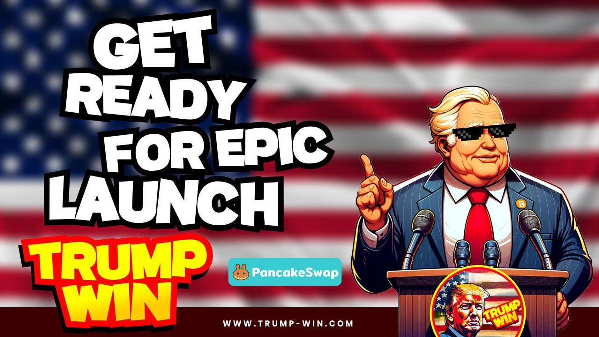Dear Community @Trumpwin04 

🟢Get ready for the big launch. TrumpWin will be launched today. Fasten your seatbelt and go to the moon with us.  

📷Launch: 13:00 UTC 11th July.  

📷CA: dexview.com/bsc/0xDB71Bf5e…

 📷Tax : BUY 5% SELL 5% 🔥