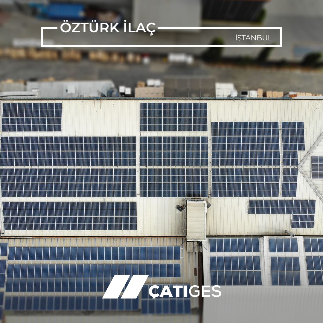 Öztürk İlaç, sürdürülebilir temiz enerjiye ÇATIGES ile geçti.

Proje Yat.: Öztürk İlaç
Proje Lok.: İstanbul
Proje Kap.: 222,49 kWp
Panel: <a href="/HTSolarEnergy/">HT Solar Energy (HT-SAAE)</a> 
Inverter:  Solis
Kurtarılan Ağaç: 818 Adet/yıl
Engellenen Karbon Salımı: 125,48 Ton/Yıl

#ÇATIGES #solar #güneşpanelikurulumu