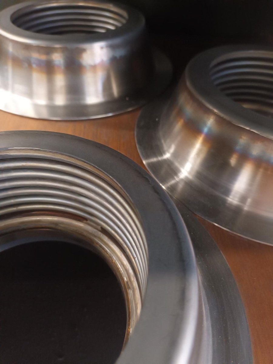 We manufacture many different sizes of joints and components.  These are 4” bellows sub assemblies.  
⁠
#RotaryUnions #swiveljoints #ukManufacturing #leamingtonspa #ukmfg #gbmfg #ukmanufacturer #engineers #engineering #maintenance