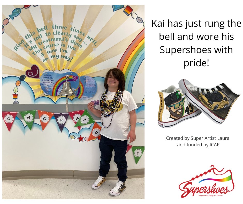 SupershoesUK's tweet image. Kai's been in treatment for ALL since 02/21 so its lovely to see his Supershoes being worn on such an important day. Featuring a gold, #Toyotasupra and the American rally driver #kblock43  #LacedWithHope