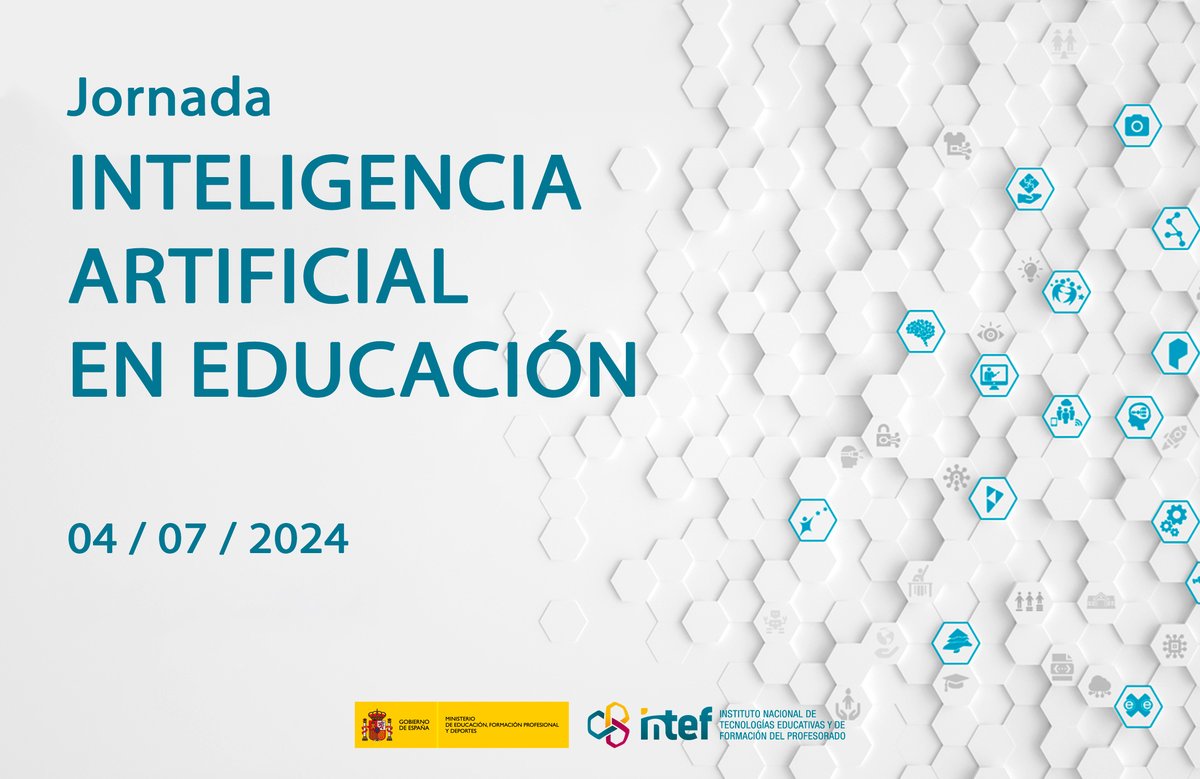 🤖El pasado 4 de julio, se celebró la jornada «Inteligencia artificial en educación». Un encuentro de reflexión y aprendizaje en torno a la #IA

😱¿Te lo has perdido? Revisa la noticia y accede a las presentaciones, la agenda y la grabación del evento

🔗intef.es/Noticias/jorna…