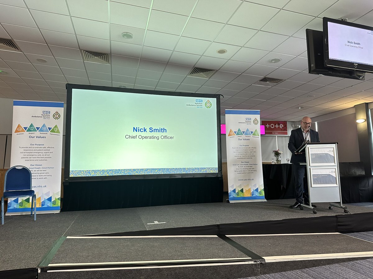 LeonBaranowski's tweet photo. COO @YAS_NickS kicks off the @YorksAmbulance Long Service awards in Wetherby today!  

Great to see so many colleagues again!! 

#YASLSA https://t.co/MXIdxVVP86