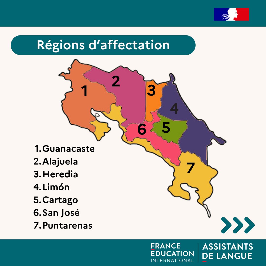 Vous voulez partir comme assistant de langue française en 2025 ?🎒Le Costa Rica vous attend ! Vous avez jusqu'au 2 septembre pour nous envoyer votre candidature ⏰ Pour consulter la fiche destination, cliquez sur ce lien 👉 bit.ly/3XVJ0PY