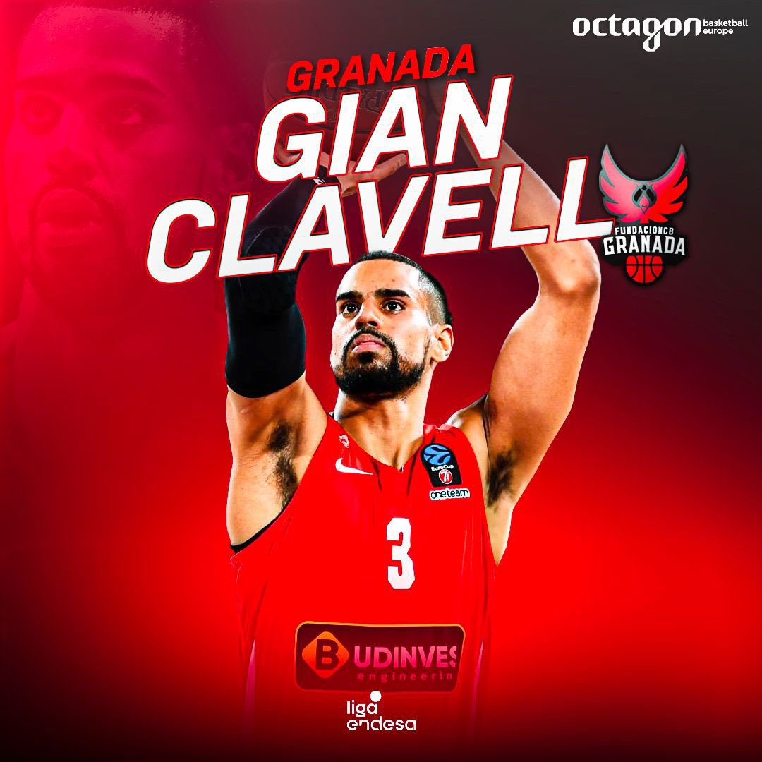 Very happy to announce the comeback of Puerto Rican star scorer <a href="/clavelito04/">Gian Clavell</a> to the <a href="/ACBCOM/">Liga Endesa</a> !! Ready to explode in <a href="/fundacioncbg/">Fundación CB Granada</a> after two seasons in <a href="/EuroCup/">BKT EuroCup</a> Where <a href="/OctagonBballEU/">Octagon Basketball Europe</a> happens!! With @jorgitovazquez9