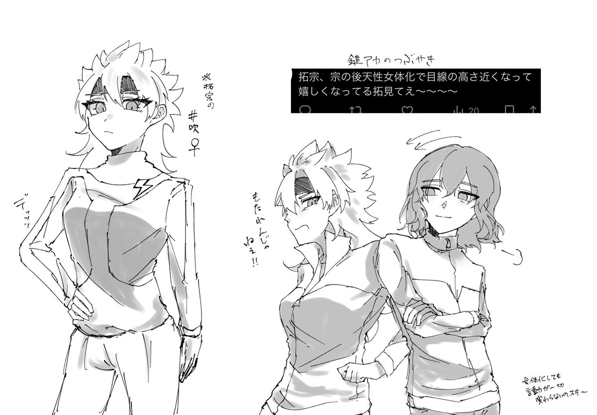 ⚠️受けの女体化

拓宗♀