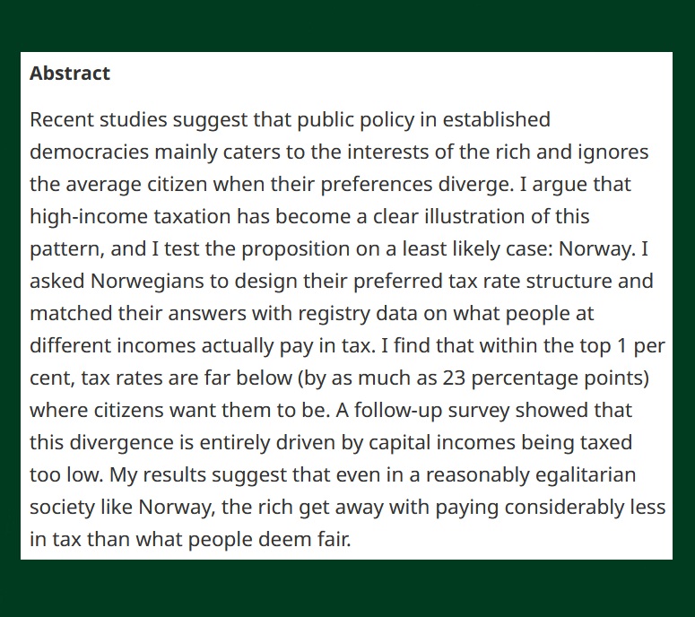 British Jnl Poli Sci (@bjpols) on Twitter photo #OpenAccess from our latest issue -
Taxing the 1 per cent: Public Opinion vs Public Policy - cambridge.org/core/journals/…
- <a href="/rubenbmathisen/">Ruben Mathisen</a> #OpenAccess from our latest issue -
Taxing the 1 per cent: Public Opinion vs Public Policy - cambridge.org/core/journals/…
- <a href="/rubenbmathisen/">Ruben Mathisen</a>