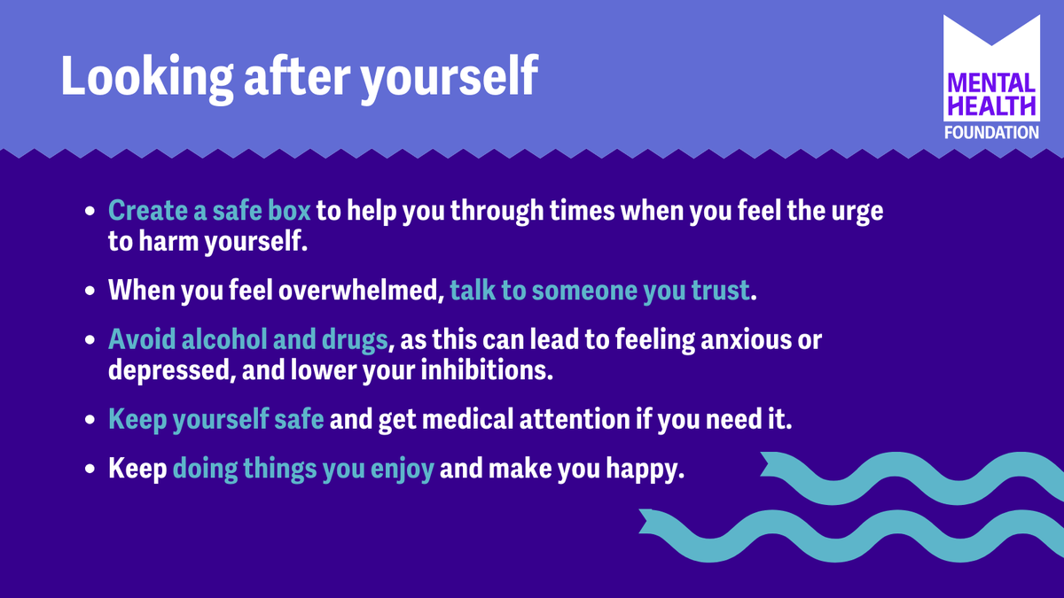 Self-harm can affect anyone. Often the first step to break the cycle is talking to someone you trust.

There is help available. 💜

Read our guide: bit.ly/3xQFTyd