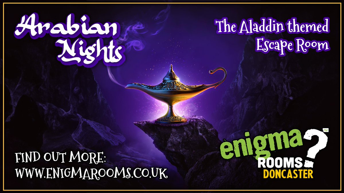 🧞‍♂️ PARTNER | Arabian Nights at <a href="/EnigmaRooms1/">Enigma Rooms Don</a> 

Can you magic your way out of the Aladdin themed escape room?

All the info👇

🔗enigmarooms.co.uk

🔴 #DRFC ⚪️