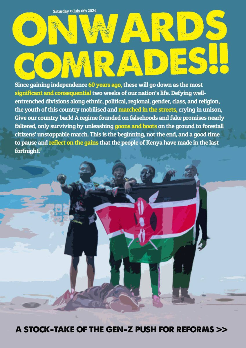bonifacemwangi's tweet image. Onwards, comrades, our work is not done!!!

Since gaining independence 60 years ago, these will go down as the most significant and consequential two weeks of our nation’s life. Defying well-entrenched divisions along ethnic, political, regional, gender, class, and religion, the…