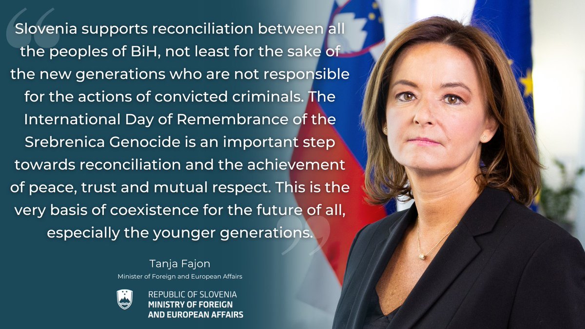 On the 29th anniversary of the #Srebrenica genocide, the world marks - for the first time - the Int. Day of Commemoration of the Srebrenica Genocide, proclaimed by #UNGA. Today we remember the victims, the missing and their relatives &amp; others irrevocably scarred by the genocide.
