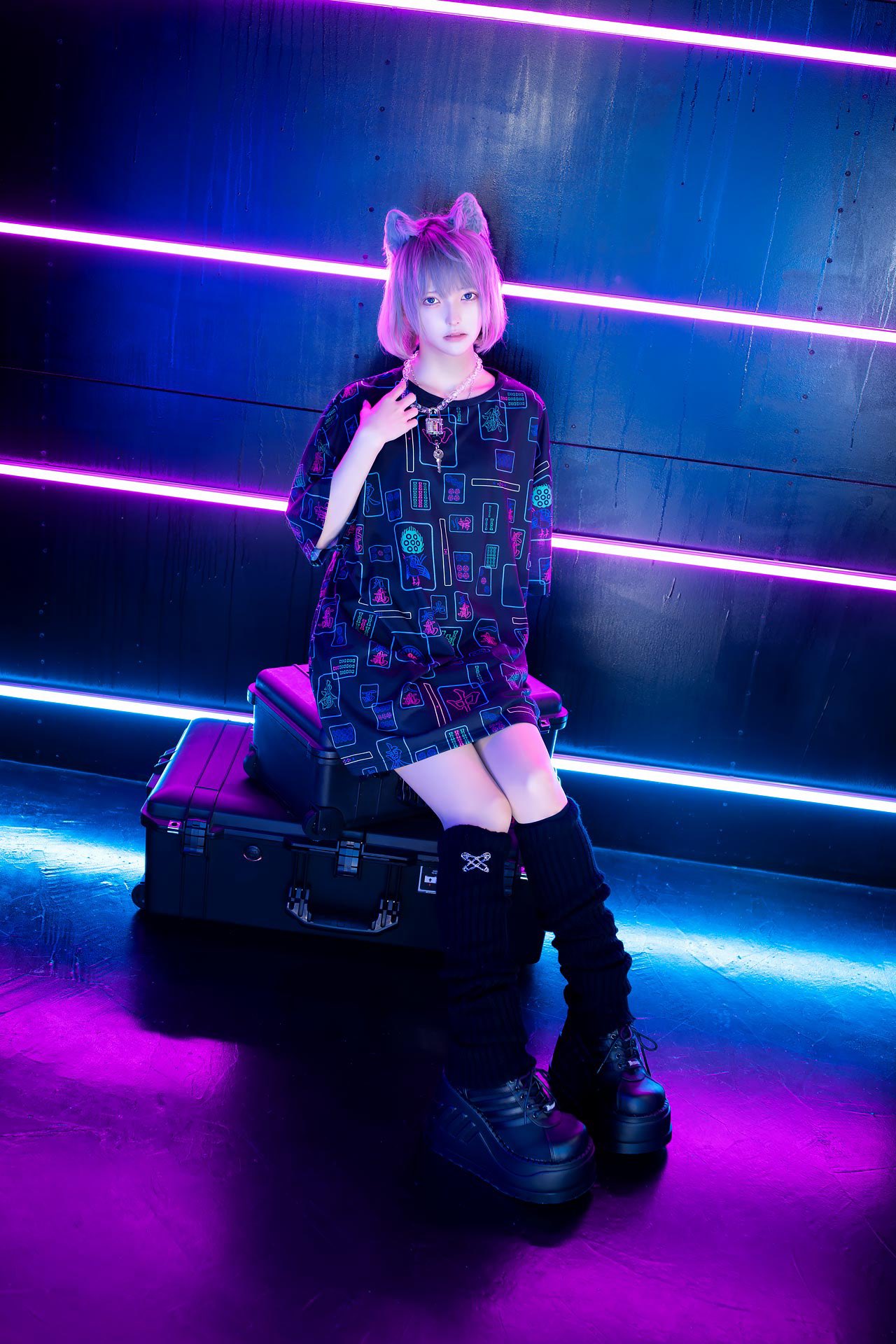 LISTEN FLAVOR　リッスンフレーバー　麻雀フルグラフィックビッグTシャツ【BLACK】 麻雀フルグラフィックビッグTシャツ【BLACK】｜LISTEN FLAVOR