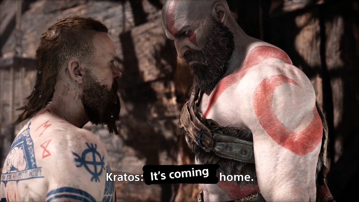 PlayStationUK's tweet photo. Kratos knows. 

See you on Sunday @PlayStationES 🤝 https://t.co/aY0cBBAcEs
