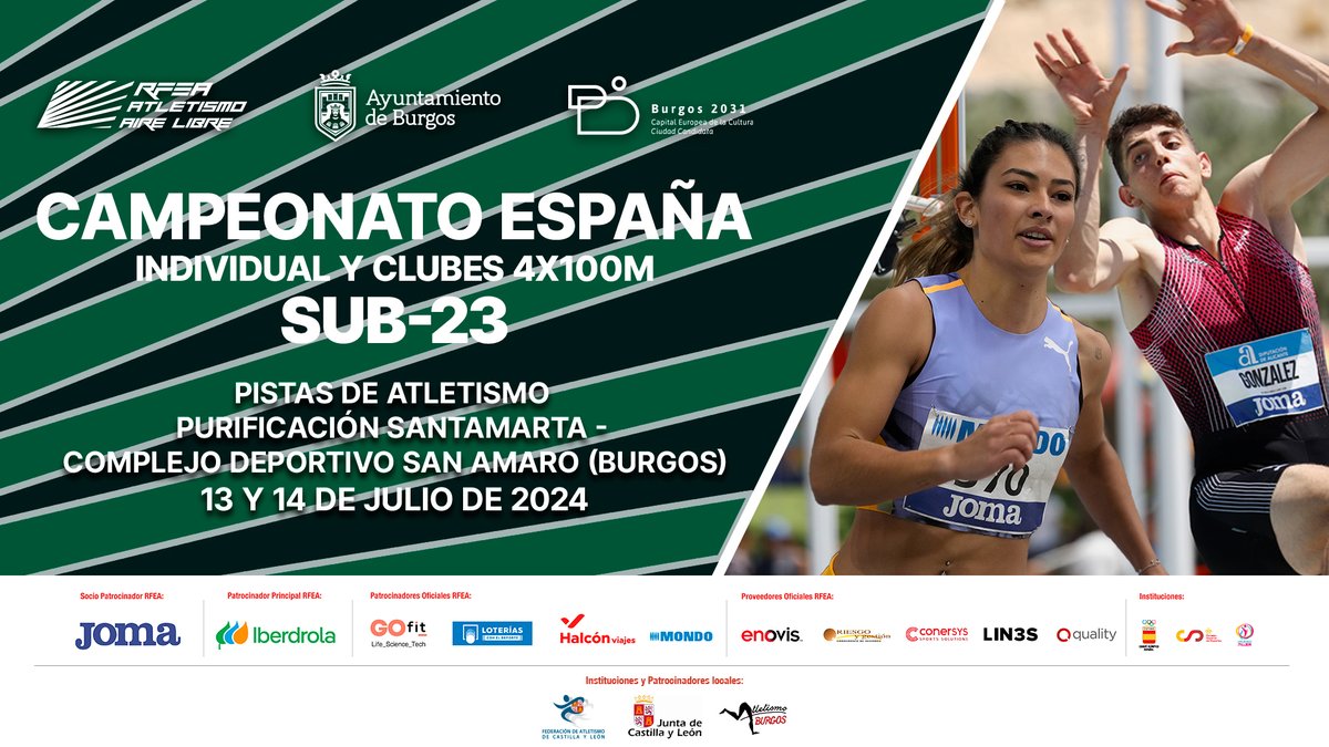 Los atletas del <a href="/CAGranadaJoven/">Atletismo Granada Joven</a> sub23 a Burgos y los sub20 a Málaga. Léelo en el enlace siguiente: 
atletismogranadajoven.com/este-finde-esp…