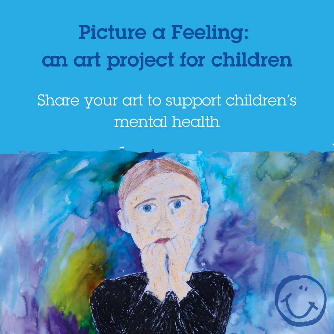 BlueSmileCam's tweet photo. We’re looking for children to paint, draw or make a picture showing a feeling or emotion. Support children's mental health by sending your picture to fundraising@bluesmile.org.uk by 8th September and we’ll use it in publicity materials. More details: https://t.co/FleiGFkzzF https://t.co/EJeibZMbGq