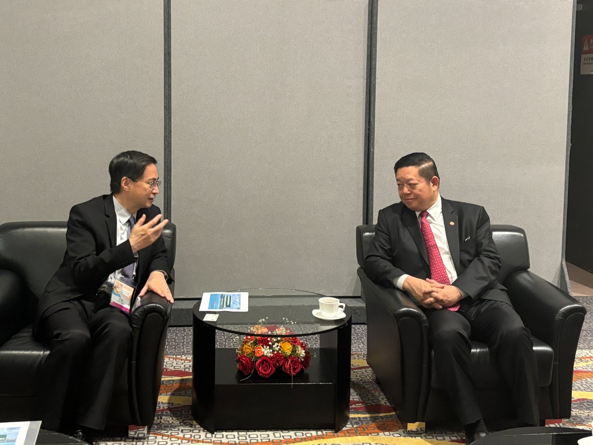 Ma Jun (@mj_greenfinance) on Twitter photo Productive discussion with <a href="/hourn_kao/">DR KAO KIM HOURN</a> on China-ASEAN green trade and green finance cooperation. Proposed ideas like lowering tariffs on sustainable agriculture products and improving interoperability of green taxonomies across Asia. Exploring joint research possibilities. Productive discussion with <a href="/hourn_kao/">DR KAO KIM HOURN</a> on China-ASEAN green trade and green finance cooperation. Proposed ideas like lowering tariffs on sustainable agriculture products and improving interoperability of green taxonomies across Asia. Exploring joint research possibilities.