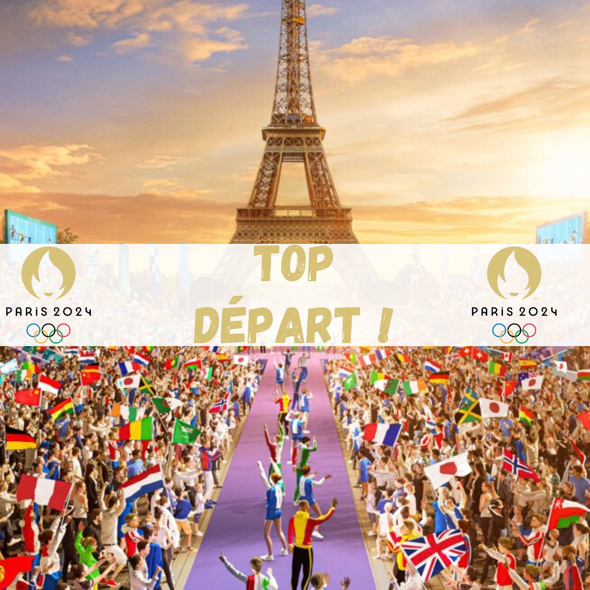 ResSportUp's tweet photo. 🌟C'est aujourd'hui le grand jour ! Les Jeux Olympiques de Paris 2024 commencent enfin ! 🇫🇷🏅

Soyez prêts à vivre des moments inoubliables et à encourager nos athlètes qui donneront le meilleur d'eux-mêmes sur la scène mondiale. 🌍🔥

#Paris2024 #JeuxOlympiques #Olympics https://t.co/joG5hIpq6l