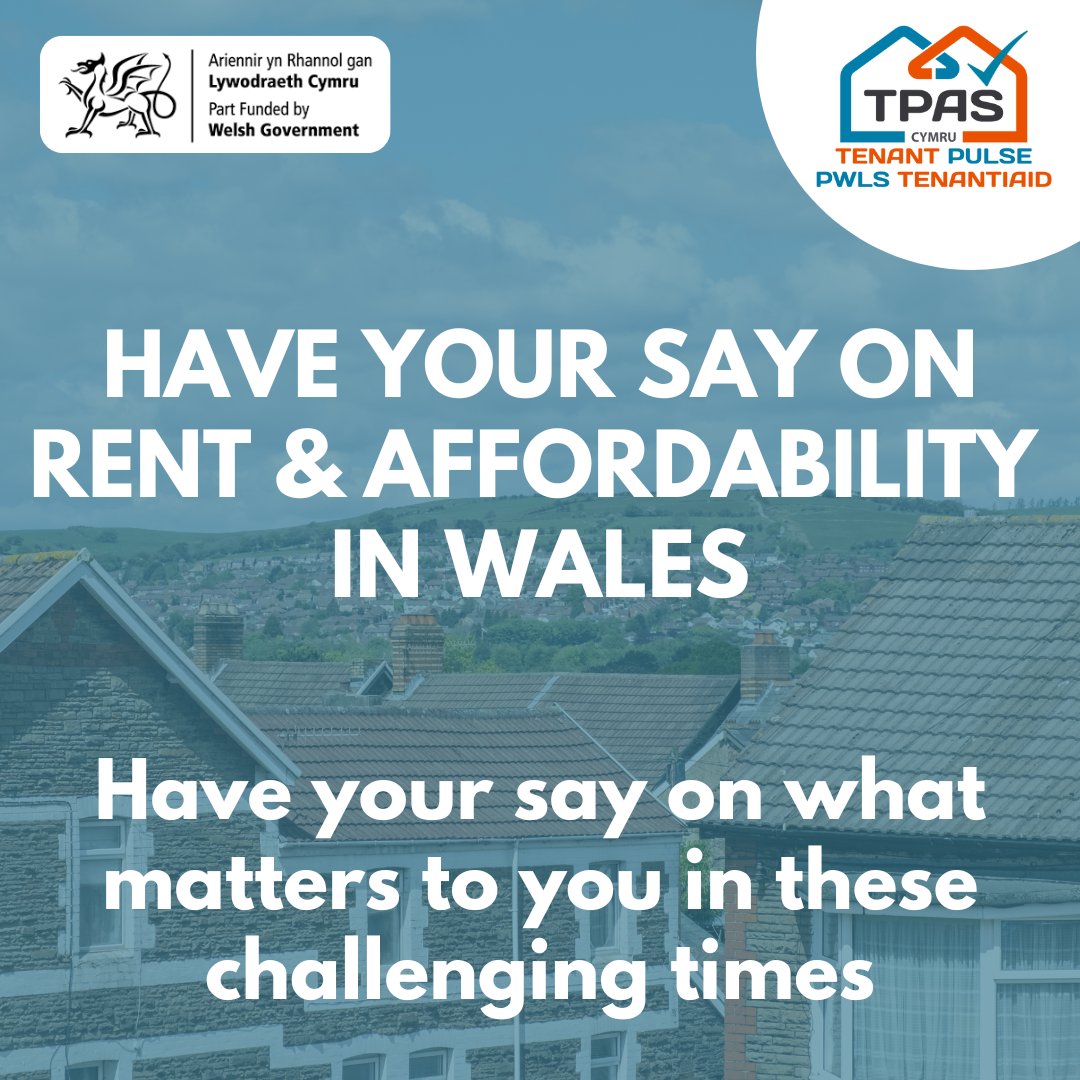 Cynon Taf Housing (@cynontafhousing) on Twitter photo Did you know that <a href="/TPASCymru/">TPAS Cymru</a> has launched it’s annual #TenantPulse survey on Rent and Affordability? They want to hear & share your voice on this important topic.
Your voice matters, so make sure to have your say. Just follow this link to the survey 👉 bit.ly/4cSCoq0 Did you know that <a href="/TPASCymru/">TPAS Cymru</a> has launched it’s annual #TenantPulse survey on Rent and Affordability? They want to hear & share your voice on this important topic.
Your voice matters, so make sure to have your say. Just follow this link to the survey 👉 bit.ly/4cSCoq0
