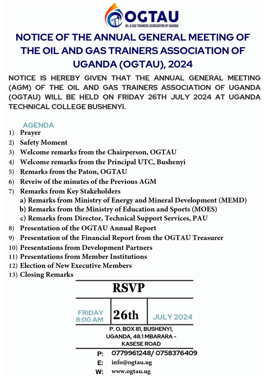 Oil & Gas Trainers Association Uganda tweet media
