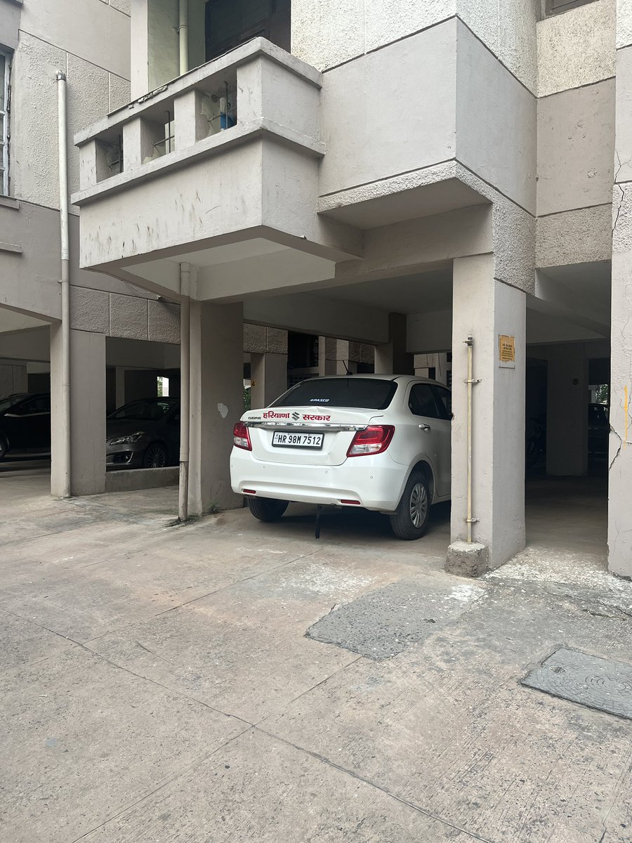 kritisays's tweet photo. Sharing my experience of being harassed by neighbours encroaching on my parking space. The person happens to be an employee of the #Haryana #Govt. Two pics from two different days &amp; time. 1/n 
#parking #space https://t.co/zh6BQ6ZyV0