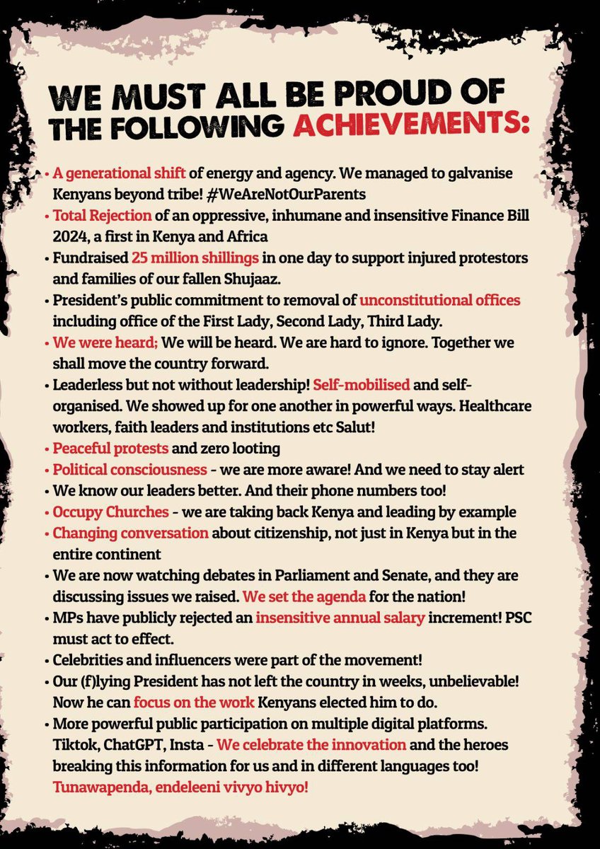 bonifacemwangi's tweet image. Onwards, comrades, our work is not done!!!

Since gaining independence 60 years ago, these will go down as the most significant and consequential two weeks of our nation’s life. Defying well-entrenched divisions along ethnic, political, regional, gender, class, and religion, the…