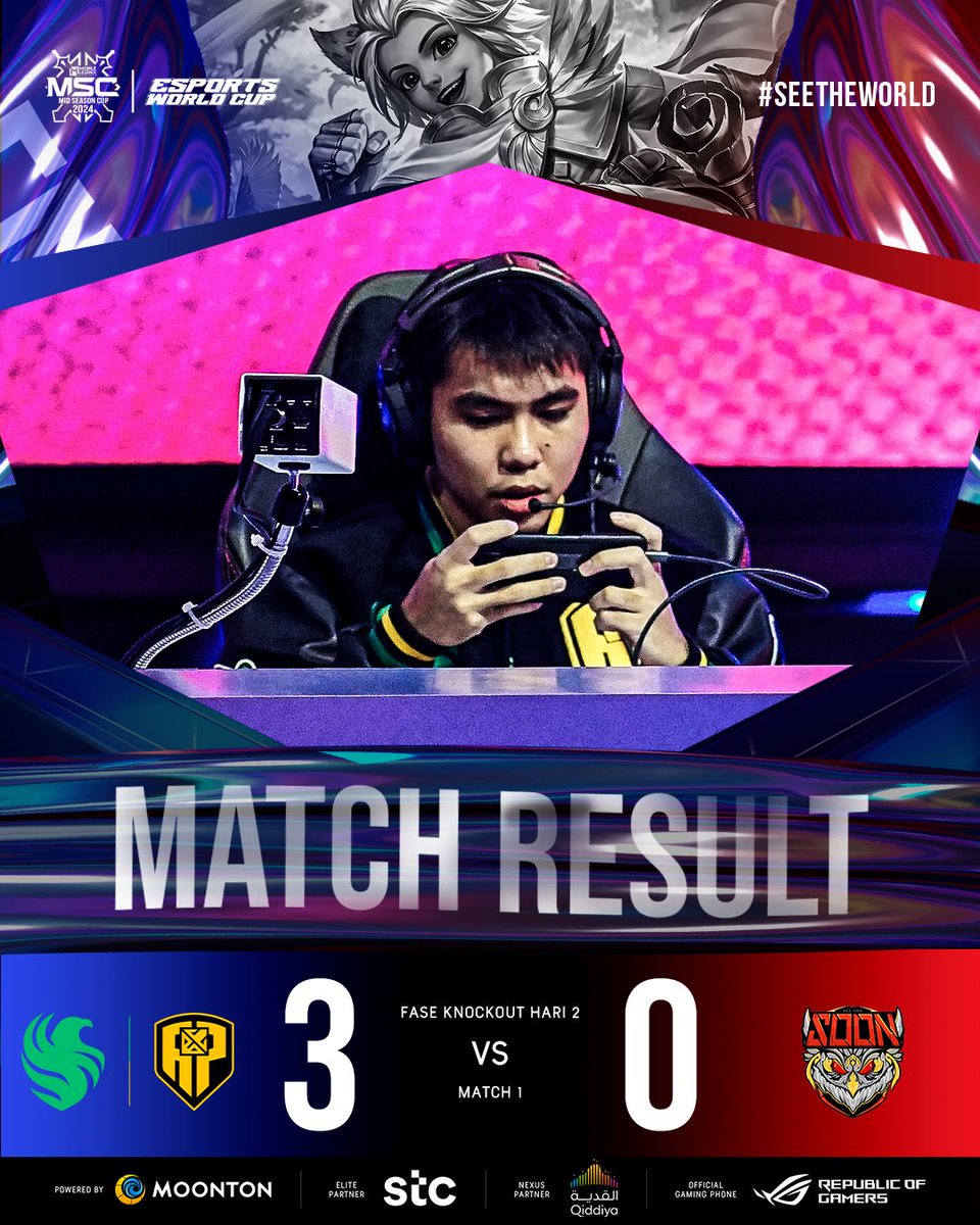 mplidofficial's tweet image. Tiga nol tanpa balas. Falcon APBren berhasil melaju ke babak berikutnya dan kembali menantang Liquid Echo pada Semi Final MSC 2024. Menggunakan Harith pada game terakhir, Super Marco menjadi superhero untuk timnya. 🔥

#EWCxMSC #SEETheWorld #MSC2024
