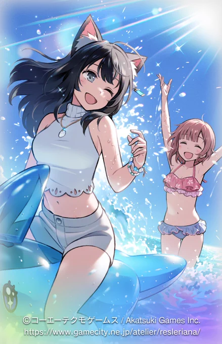 【お仕事】 コーエーテクモゲームス様『レスレリアーナのアトリエ』にて、メモリアイラスト「太陽にも負けない笑顔」を描かせていただきました。よろしくお願いいたします #レスレリ