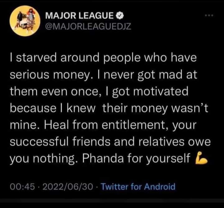 sangscript's tweet photo. Here's the truth. No one owes you anything. https://t.co/dDMzpHhfBe