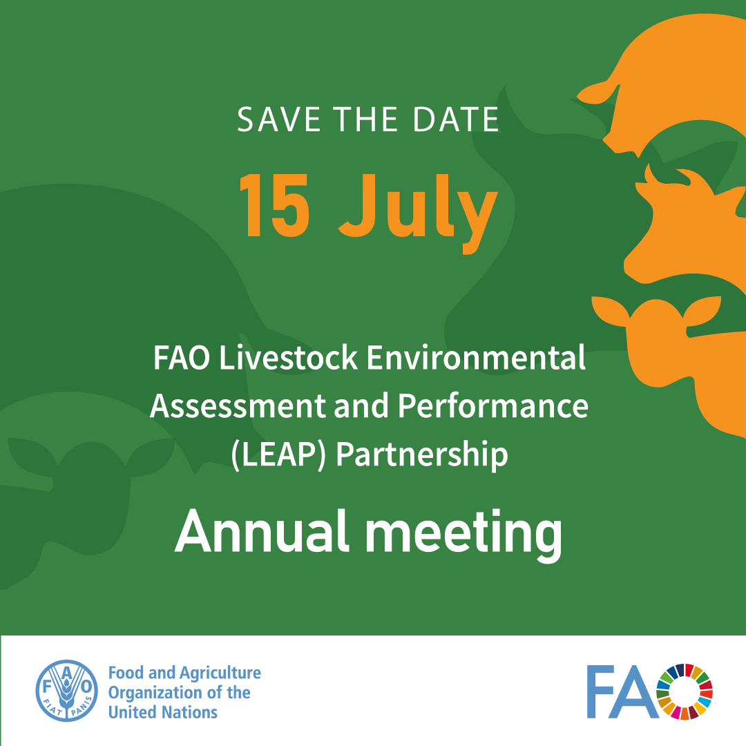 FAOLivestock's tweet photo. #SaveTheDate

📢 The #FAOLEAP Annual Meeting 2024 will take place on Monday, 1⃣5⃣ July at @FAO Headquarters in Rome 🇮🇹

🐮🐄🐷🐖🐔🐓

🔍 Discover more: 👉🏼 https://t.co/hX9sSR7GLX https://t.co/NFnJKftUSq