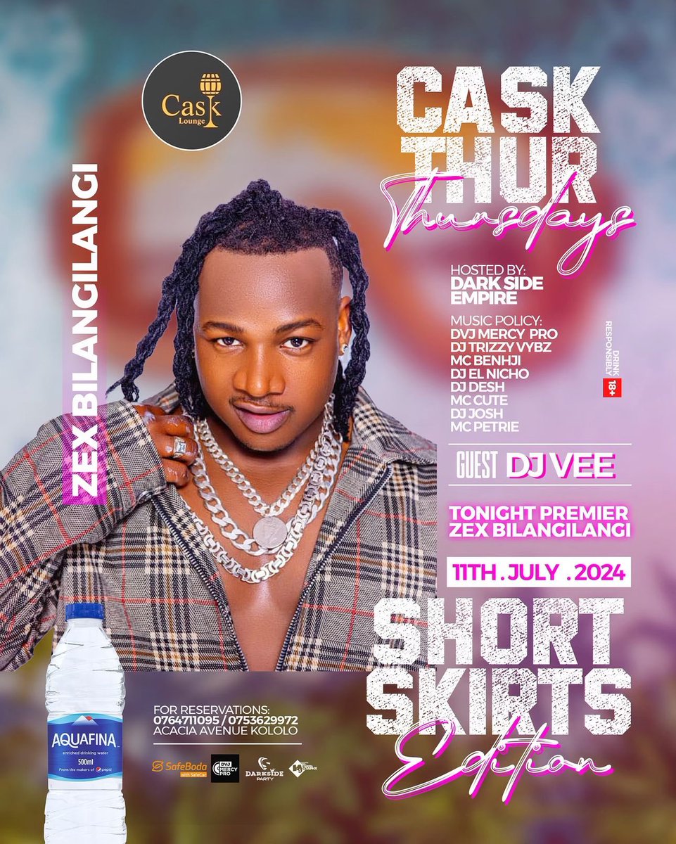 CaskLoungeKla's tweet photo. 🔊🔥 It’s time to party! CASK THURSDAYS- we are back tonight with the Short Skirts Edition! 🎉 

Join us for a night of great music, good vibes, and a lot of fun moments! https://t.co/Y8r7380Wrl