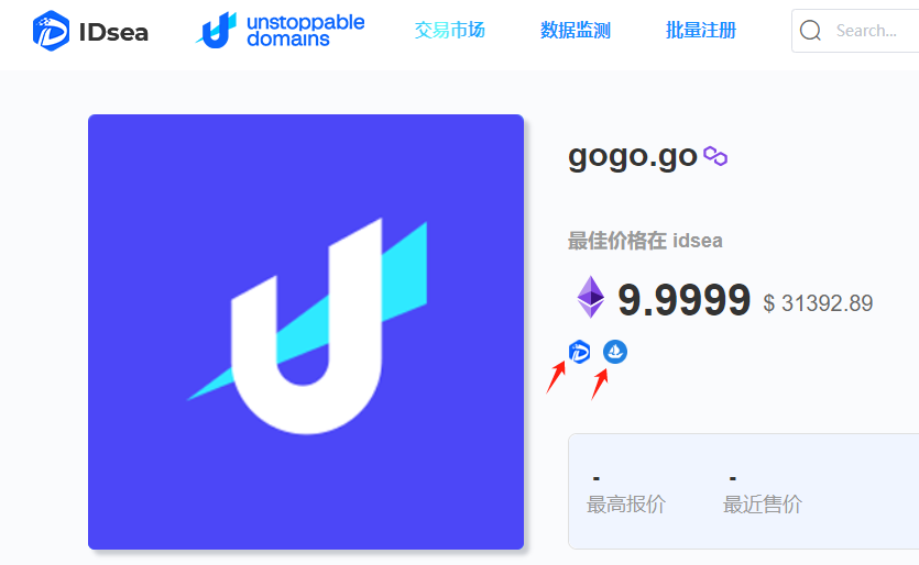 gogo.go  listed on idsea.io &amp; opensea.io for 9.9999 eth.😀<a href="/unstoppableweb/">Unstoppable Domains</a> #udfam #idsea #did