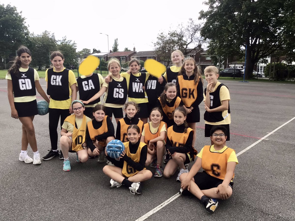 wellbeingGayton's tweet photo. What a great netball tournament! The weather did not stop play ☔️Well done to all the Y5/6 teams. Thankyou again for all the parental support (and umbrellas!). Big thanks to Poulton Primary for organising and refereeing. @poultonlancelyn @GaytonPrimary https://t.co/3mpsN5LSRF