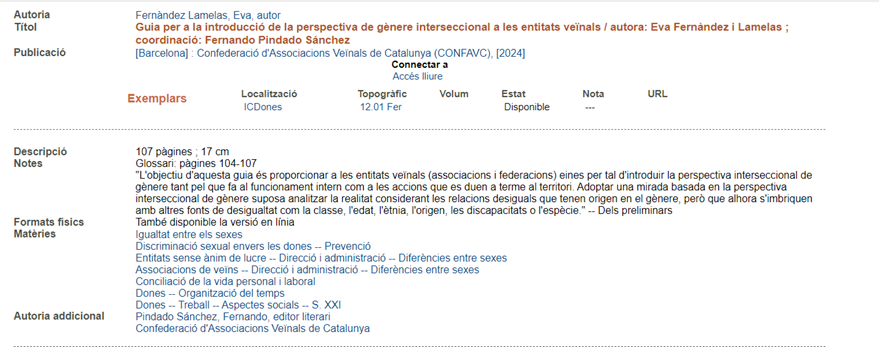 CONFAVC's tweet photo. 😍 NOVETAT: La "Guia per la introducció de la #prespectivadegènere #interseccional a les entitats veïnals" ja al Fons Joaquima Alemany”  de l' @icdones

➡️ Celebrem que la publicació de la @confavc escrita x @evafelamelas estigui oberta a la consulta !  
  https://t.co/wlrQFdJauf https://t.co/zWq3yYPuPf