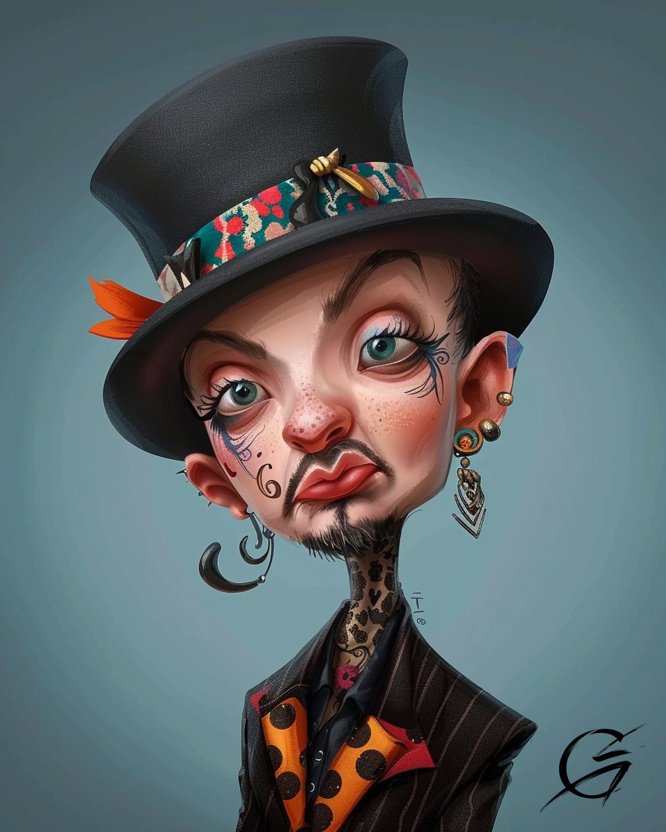 g_art_official's tweet photo. Tattooed Top Hat
When you mix dapper and daring, and the result is fabulously fierce! π©π
#caricature #funnycelebrities #celebrityhumor #quirkydrawings #wittyportraits #hilariouscharacters #sillysketches #amusingillustrations https://t.co/ILUwvE7QYo