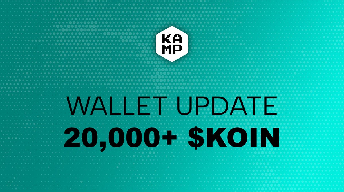 PlanetKoinos's tweet image. KAMP just keeps on growing thanks to the awesome #Koinos Kommunity 🔥 thanks to $FR, $UP, $DRUGS, $SF &amp;amp; $KOIN we now have 20K+ $KOIN.

But don't stop now! We are still hoping to reach our goal of 100K $KOIN. Help us by donating or buying @TransEx_NFT and Koinos Astronauts 💜 TY