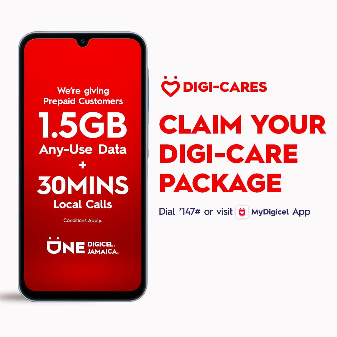 🥳 CLAIM YOUR FREE DATA! 🎉 Get 1.5GB &amp; 30 local mins. Visit MyDigicel app 📱 or dial *147# now. Stay safe on the #roadtorestoration. ❤️ #StayConnected #DigicelCares