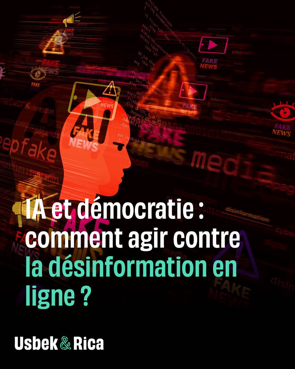 La désinformation liée à l’IA serait LA plus grande menace pour l’humanité devant la crise climatique. Comment les démocraties peuvent-elles protéger leurs citoyens contre la manipulation d’opinions ? Analyse du chercheur taïwanais Edward You-Hao Lai 👇 usbeketrica.com/fr/article/l-i…