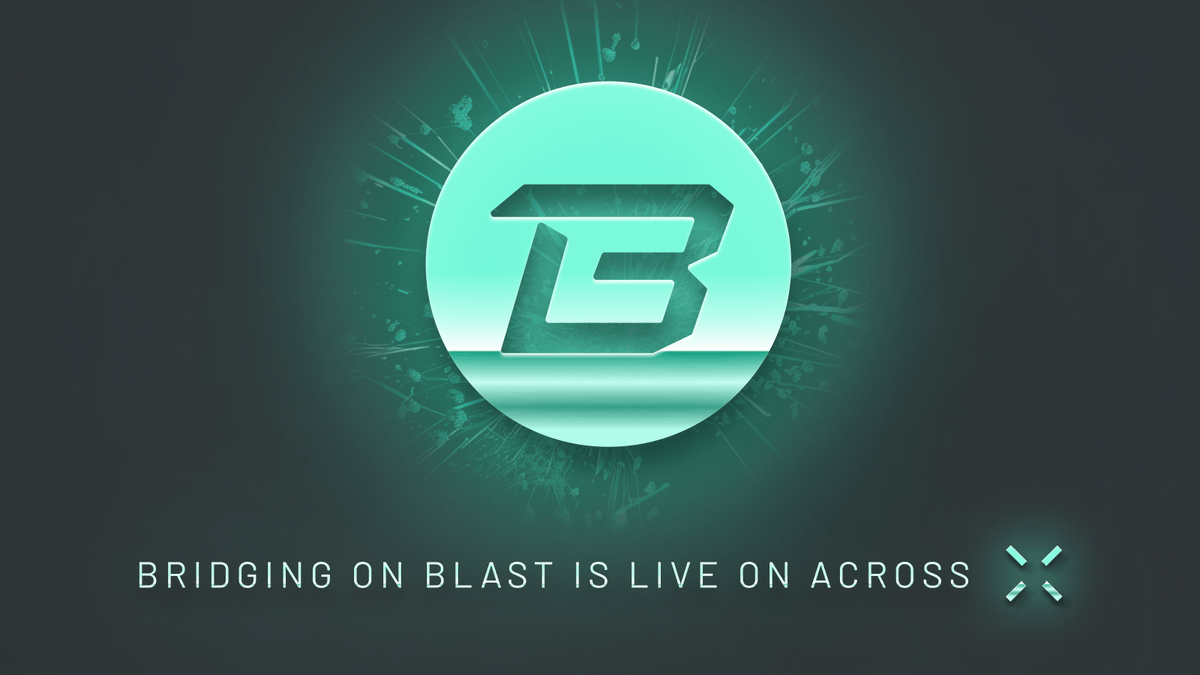 AcrossProtocol's tweet photo. We're closing out ETHCC with a BLAST 💥 Bridging routes for @blast are now LIVE on Across!

Supported tokens: ETH, WETH, WBTC, DAI

High speed, low fee bridging here: https://t.co/cyJ76X2ViQ https://t.co/s9fXOSfAQo