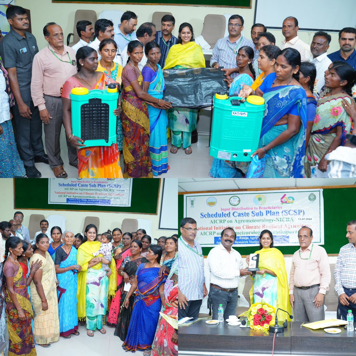 bandaru_sravani's tweet photo. శింగనమల నియోజకవర్గం,బుక్కరాయసముద్రం మండలం,రేకులకుంట లోని యన్. జి. రంగా వ్యవసాయ విశ్వవిద్యాలయం నందు ఎస్సి సబ్ ప్లాన్ కింద రైతులకు వ్యవసాయ పనిముట్లు స్పెయర్లు,టార్పాలిన్ పట్టాలును నియోజకవర్గ ఎమ్మెల్యే బండారు శ్రావణి శ్రీ గారు పంపిణీ చేశారు.

#AdminPost #SCsubPlan https://t.co/L6FJmXO24G
