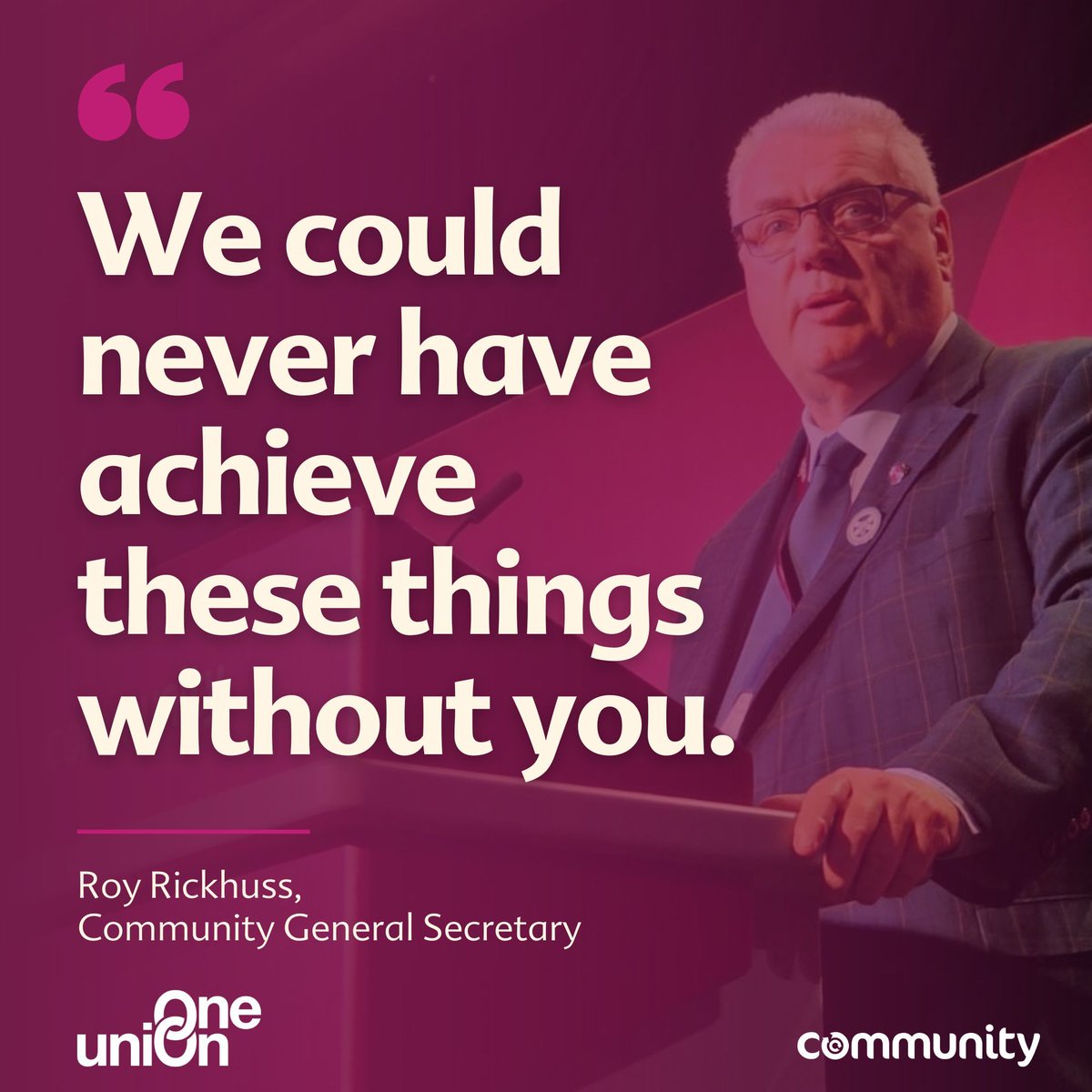 CommunityUnion's tweet image. At our #OneUnion conference, our General Secretary, @Roy_Rickhuss, spoke about the difficult times and the huge wins across our sectors.

His message was clear, without our members none of our achievements would have been possible.

Read his full speech.⬇️
buff.ly/3XRvn4y