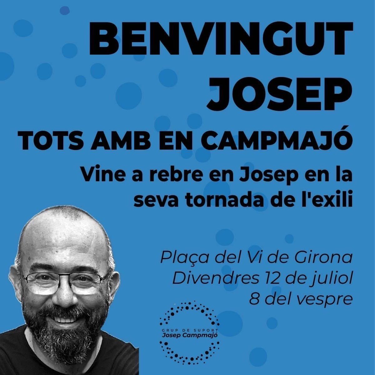 📣 Demà retornen els exiliats pel cas Tsunami, i a Girona en <a href="/josepcampmajo/">Josep Campmajó</a> 

Hi seràs?