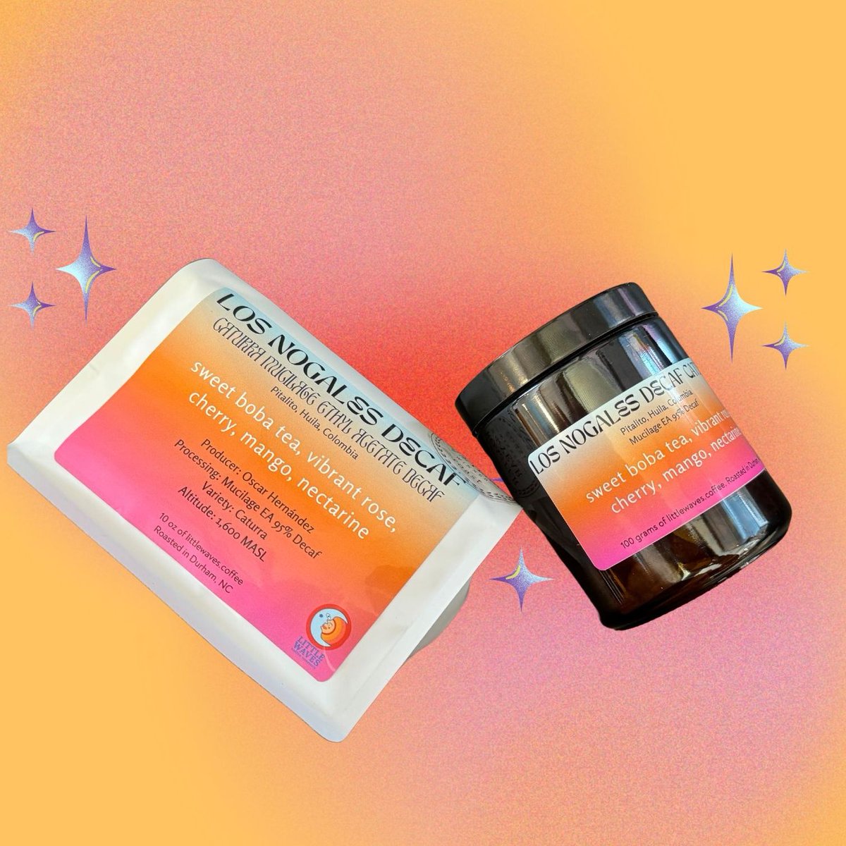 We're so excited to bring this exceptional, competition-level decaf to our menu. PLEASE NOTE: THIS COFFEE IS 95% DECAF⁠

Tasting Notes: sweet boba tea, vibrant rose, cherry, mango, nectarine. 🍒⁠

Go to our website to learn more and purchase a jar or bag of this special decaf.