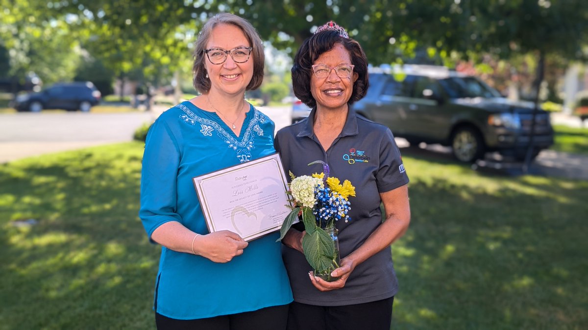 Recently retired from Otterbein, Lois Mills receives our Legacy of Love Award in honor of her passion, dedication &amp; commitment to aging services. She leaves a "Legacy of Love" that serves as a foundation for the next generation of caregivers. Thank you for sharing your 💖, Lois!