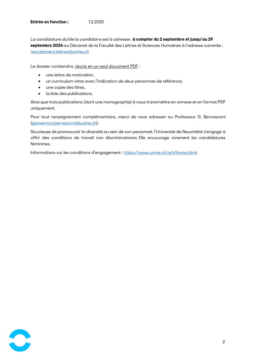 shmesp's tweet photo. L’Institut d’histoire de l’Université de Neuchâtel met au concours un  poste de Maître.sse d’enseignement et de recherche ( en gros = MCF) en histoire  environnementale. Périodes possibles MA, moderne, contemporaine. https://t.co/VECuuYJush https://t.co/LslhW2IbIz