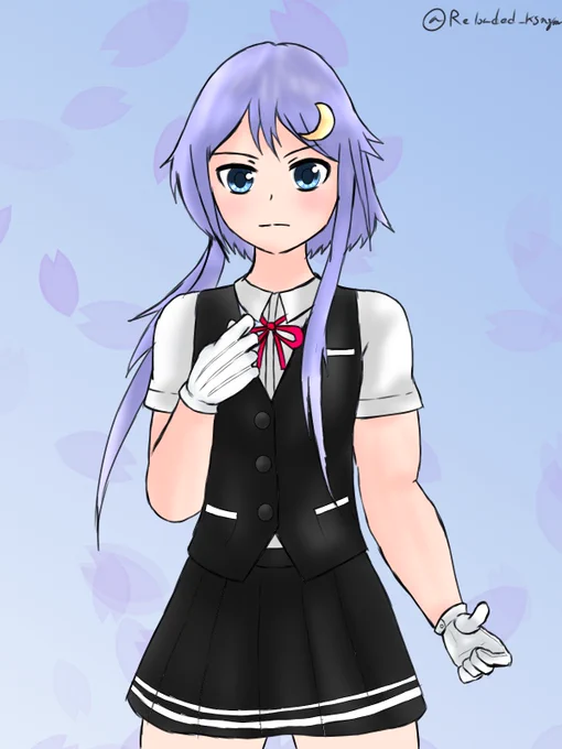 陽炎型服の弥生ちゃん#艦これ版深夜の真剣お絵描き60分一本勝負#艦これ版真剣お絵描き60分一本勝負_20240711 